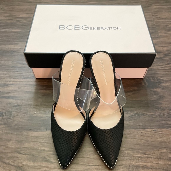 BCBGeneration | Shoes | Bcbgeneration Harlina Mule Pumps In Black Breach  Size 65 | Poshmark